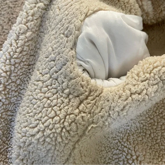 Free People We the Free Woodland Plaid Jacket Lilac Grey Size Small Sherpa - Picture 13 of 13